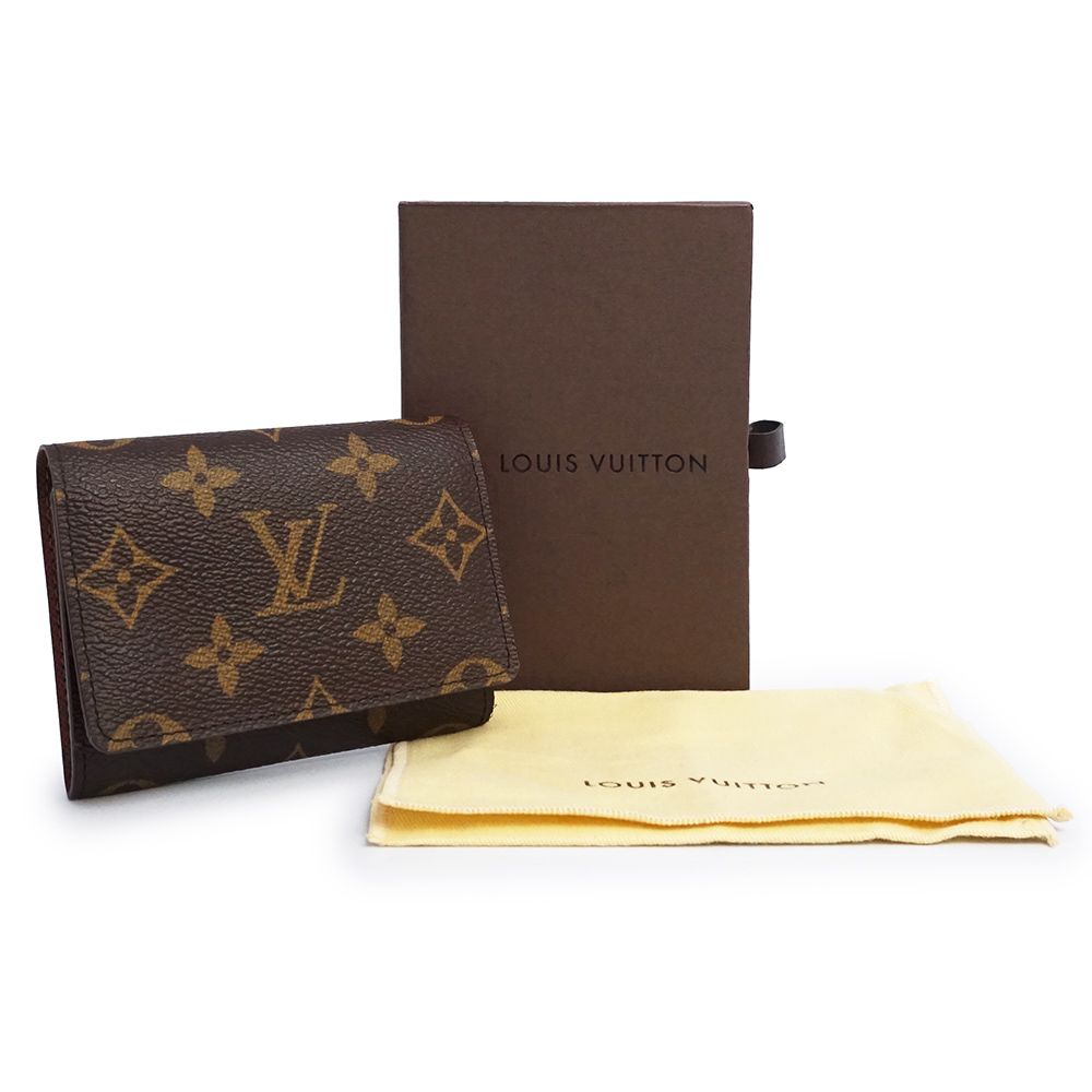 ルイ ヴィトン アンヴェロップ カルト ドゥ ヴィジット カードケース パスケース 名刺入れ 定期入れ モノグラム ブラウン 茶 M62920 LOUIS VUITTON