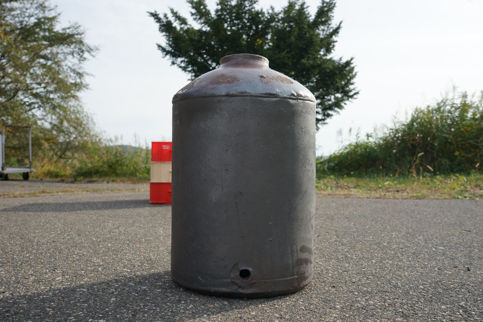 醤油壺 大型陶器 保存甕・壺 古道具 インテリア 昭和レトロ レトロ