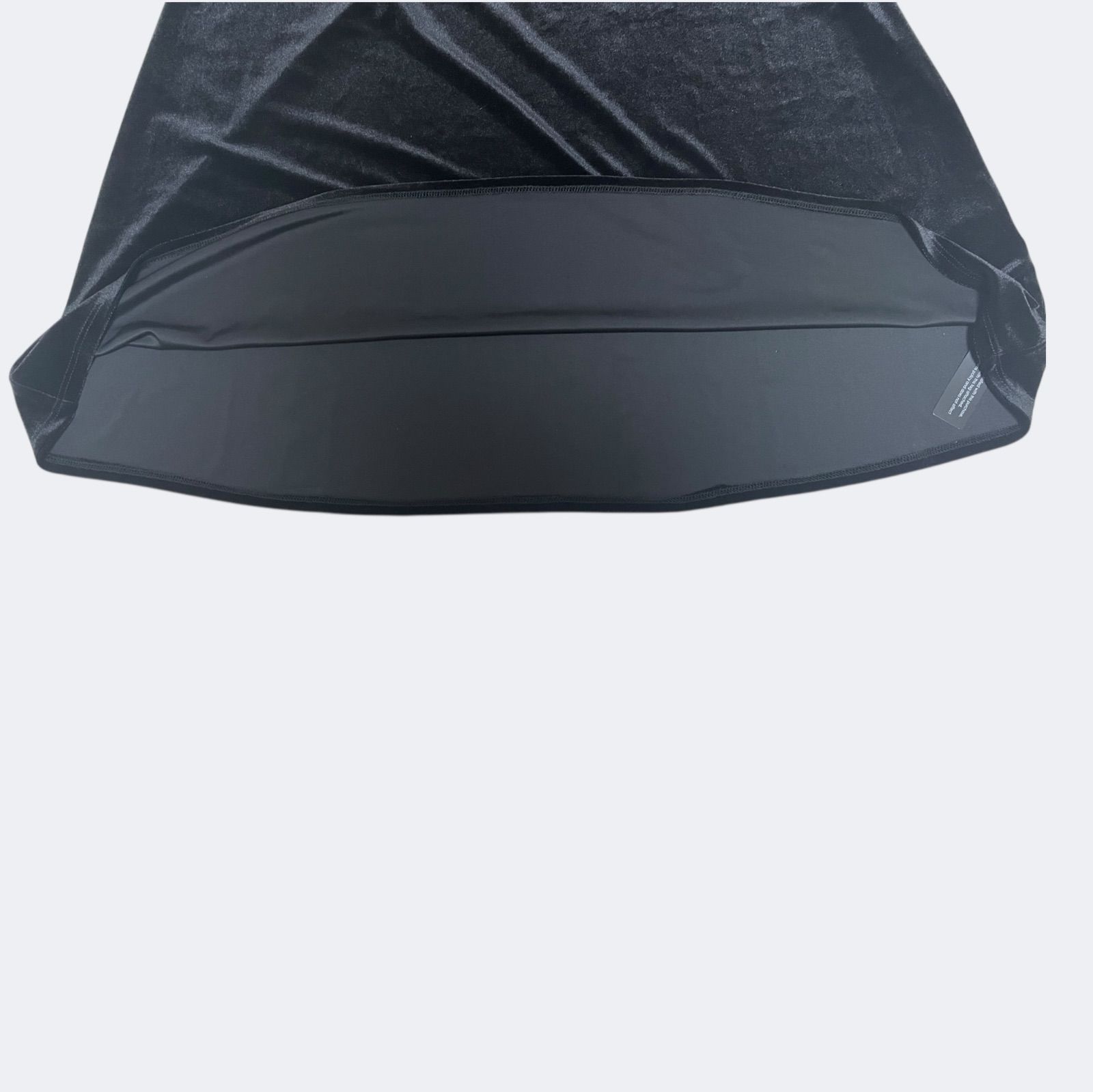 ダスク 秋冬ブラックベルベットお洒落ボタンのロングフ