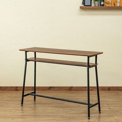 天然木 カウンターテーブル 幅120cm ハイテーブル PCデスク パソコンテスク ワークデスク MARWIL-DEMENAGEMENTS_CH