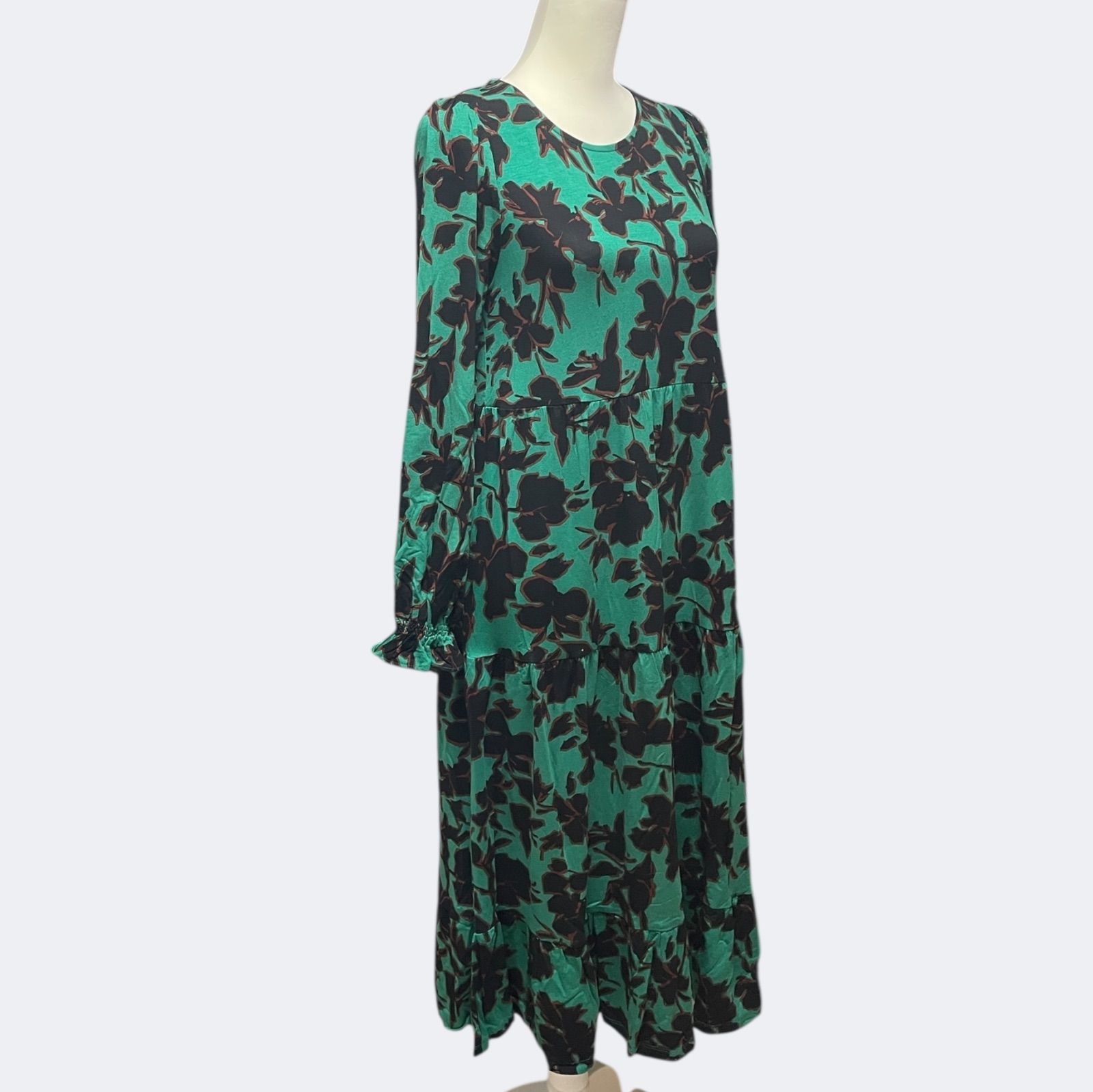 花柄大人グリーンのフ