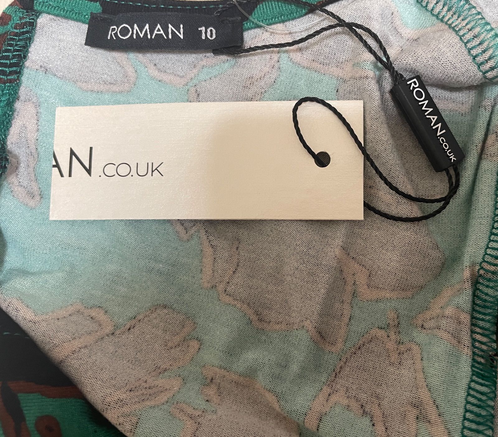 ROMANローマン 花柄大人グリーンのフ