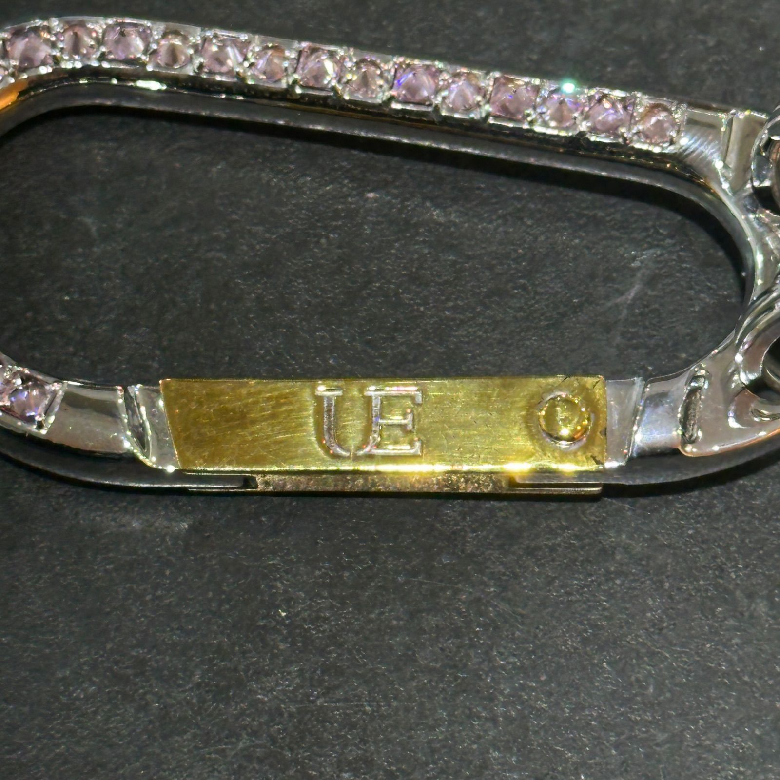 参考上代41800円 uniform experiment 22 SS ジルコビアカラビナ キーホルダー 3連 ユニフォームエクスペリメント シルバー 1843 M 7