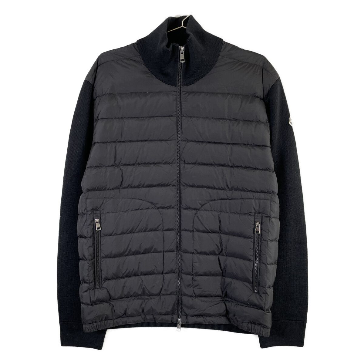 MONCLER モンクレール 22年製 CARDIGAN TRICOT ﾆｯﾄ切替ﾀﾞｳﾝｼﾞｬｹｯﾄ XL
