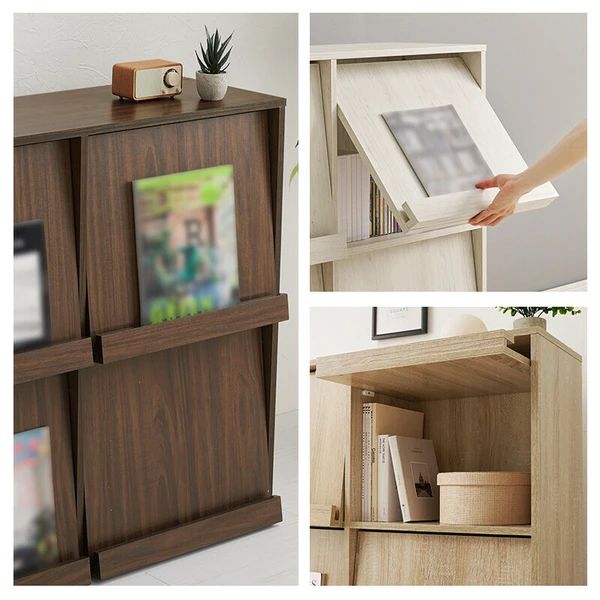 フラップ式 ディスプレイラック 本棚 CD DVD リビング 収納 MARWIL-DEMENAGEMENTS_CH