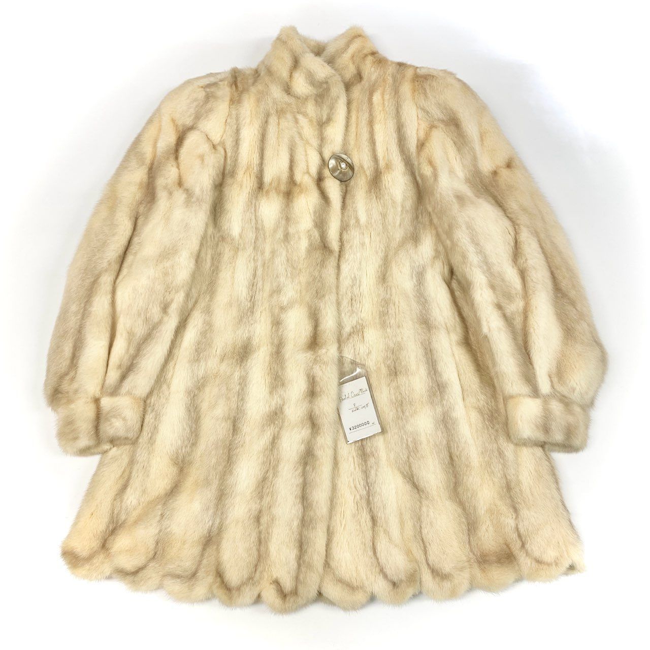48k2 定価320万 パステル クロスミンク リアルファー セミロングコート F 最 本毛皮 デザイン MINK FUR COATt18r