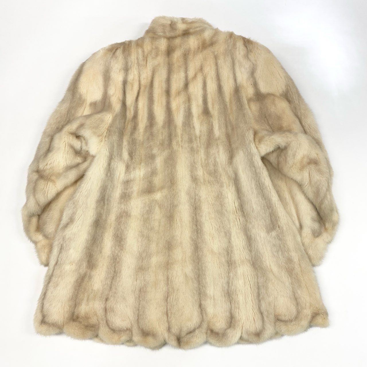 48k2 定価320万 パステル クロスミンク リアルファー セミロングコート F 最 本毛皮 デザイン MINK FUR COATt18r