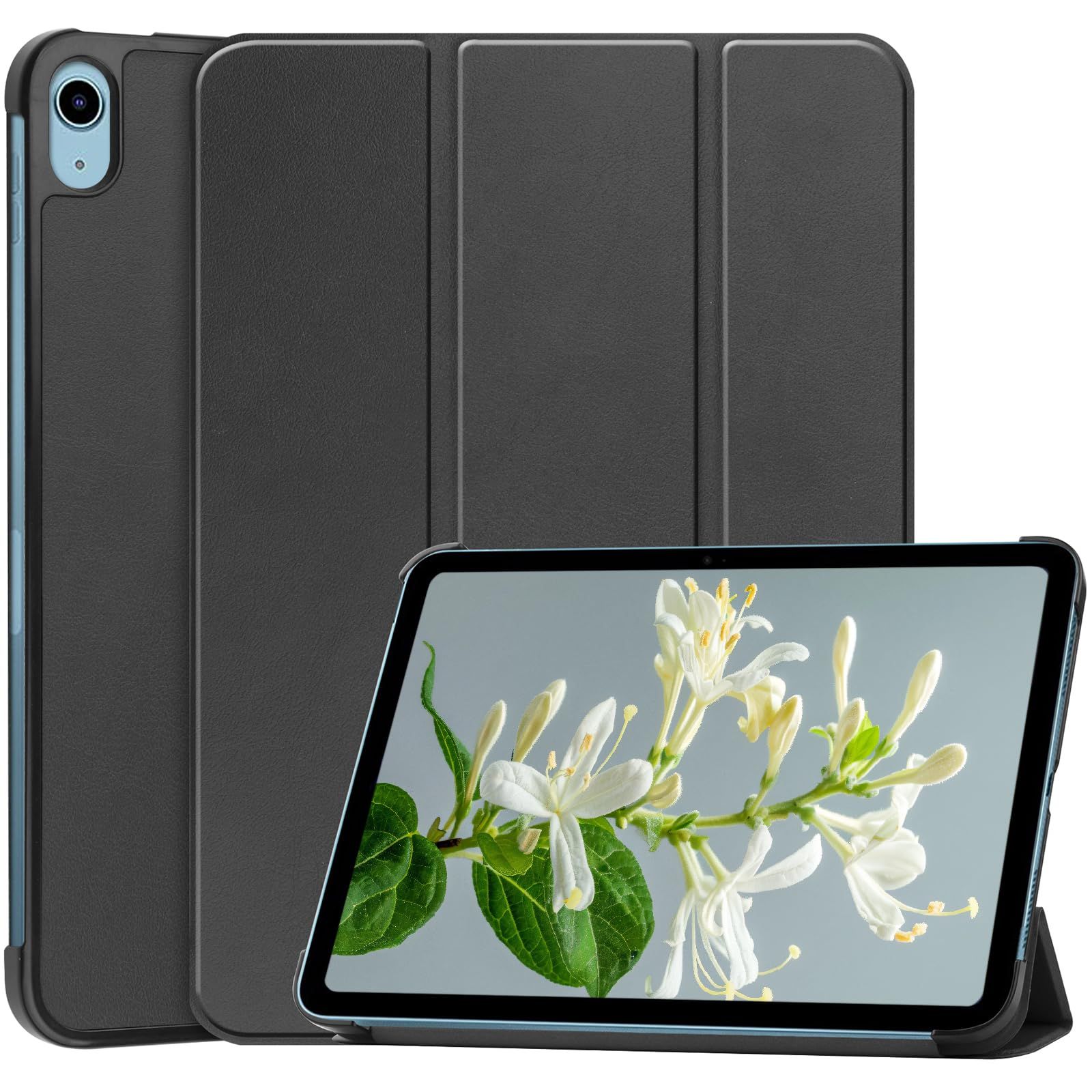 品質保証，セール iPad 11世代（A16）10世代 ケース 11インチ 2025/10.9インチ 2022通用カバー三つ折り スタンド オートスリープ機能 A2696 A2757 A2777 アイパッド用タブレットケースPU+PC 軽量 耐衝撃カバー (ブラック iPad その他