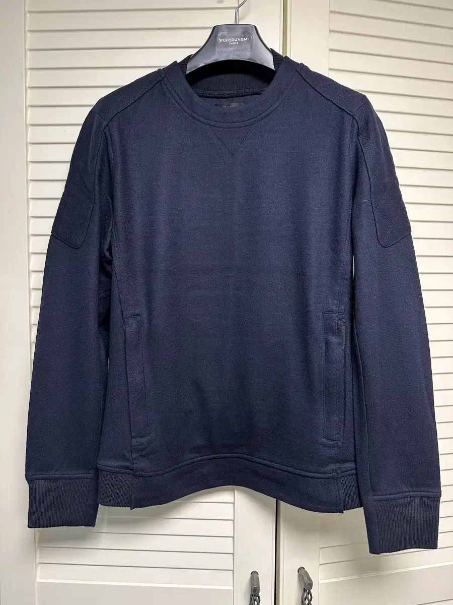 TIME HOMME バイカー ウール スウェット ネイビー