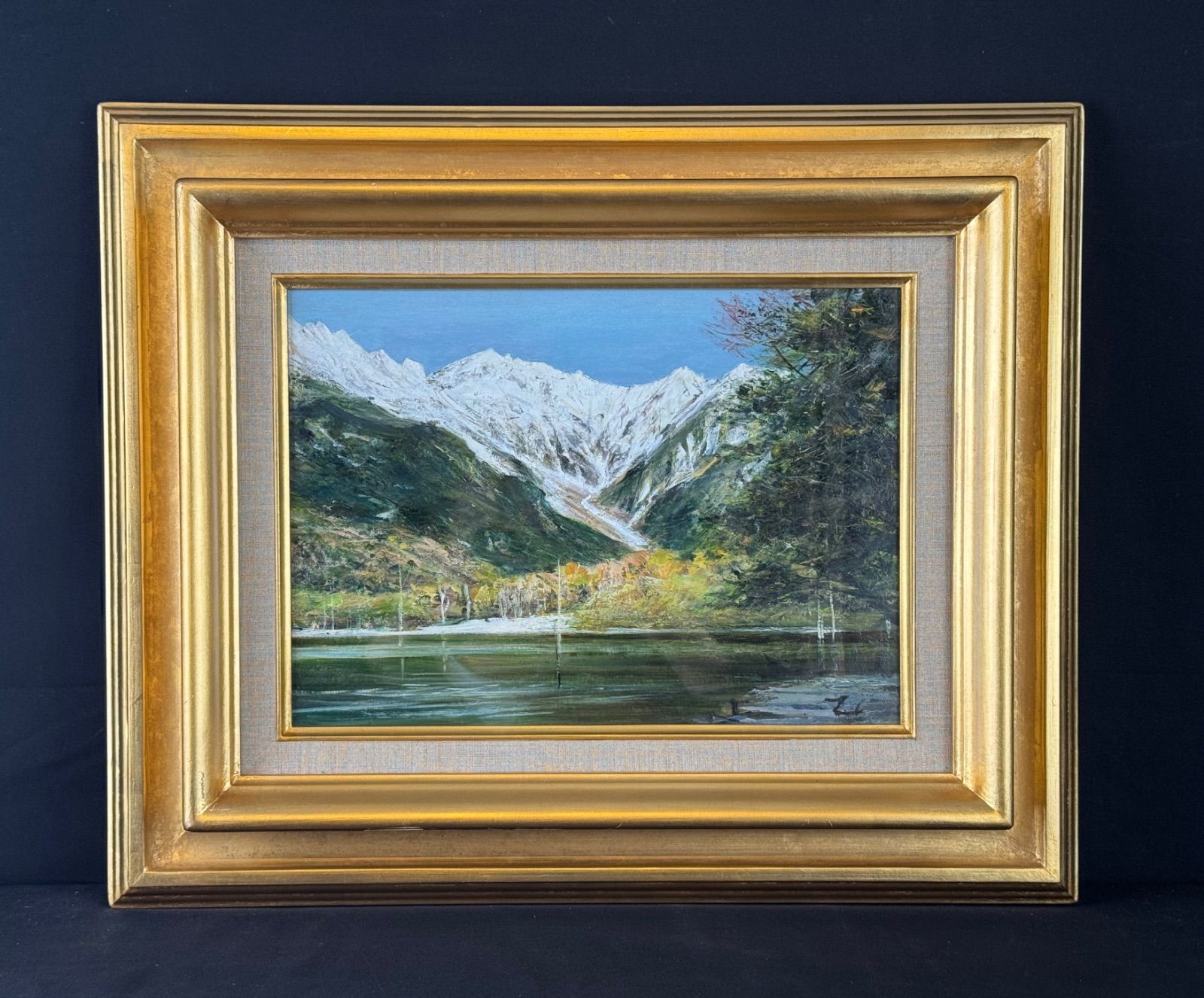 乙黒久 「大正地-秋」油彩 F4号 風景画 コレクション 2000年制作 白日