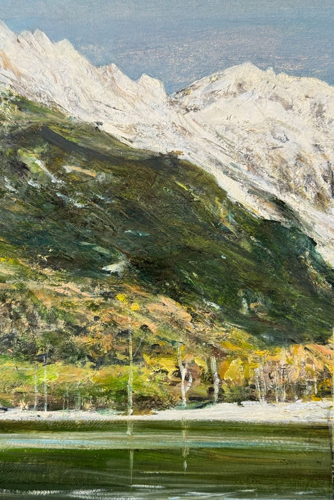 乙黒久 「大正地-秋」油彩 F4号 風景画 コレクション 2000年制作 白日