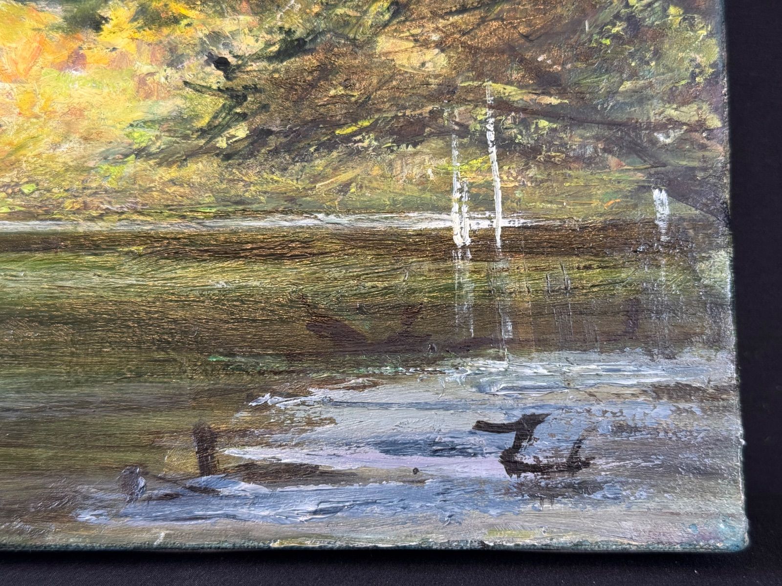 乙黒久 「大正地-秋」油彩 F4号 風景画 コレクション 2000年制作 白日