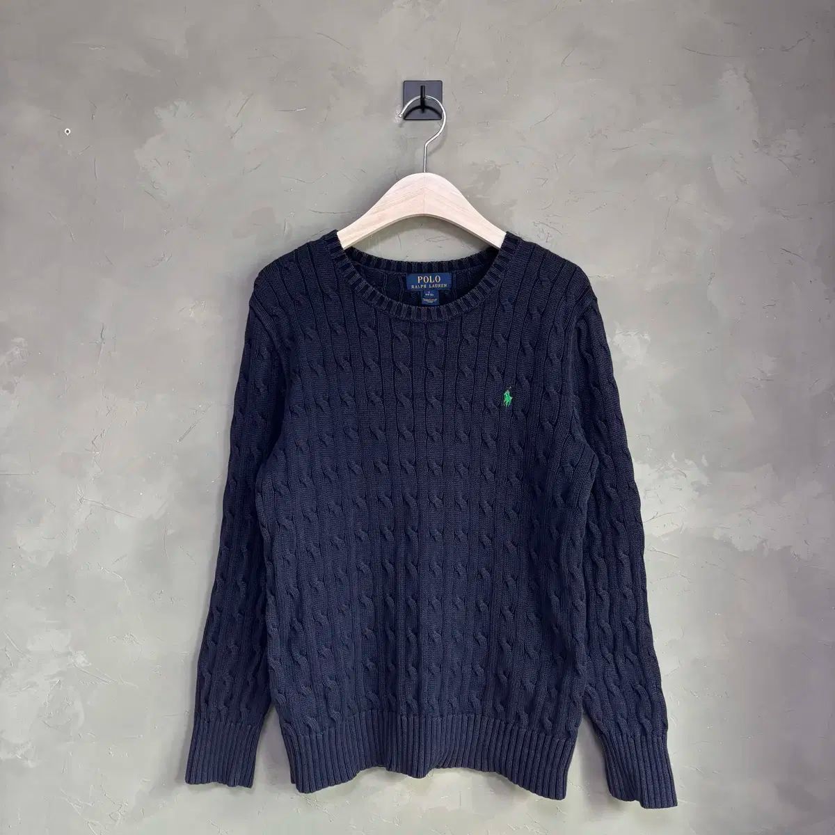 ポロラルフローレン ケーブル編み ニット ネイビー