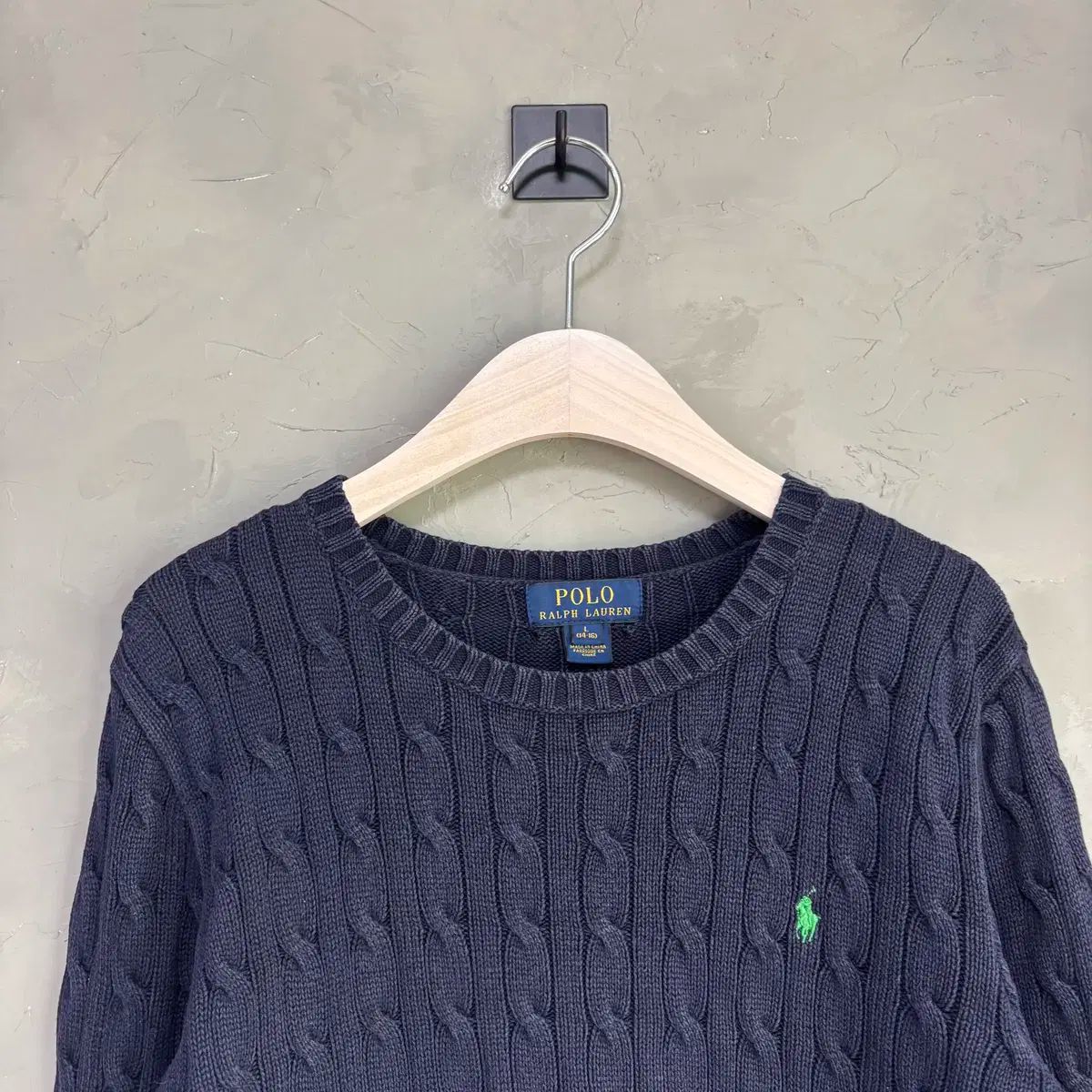 ポロラルフローレン ケーブル編み ニット ネイビー