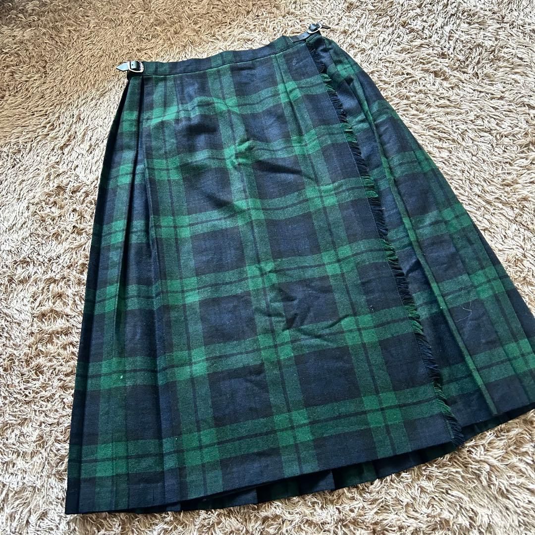 オニールオブダブリン チェック スカート O'NEIL OF DUBLIN 緑