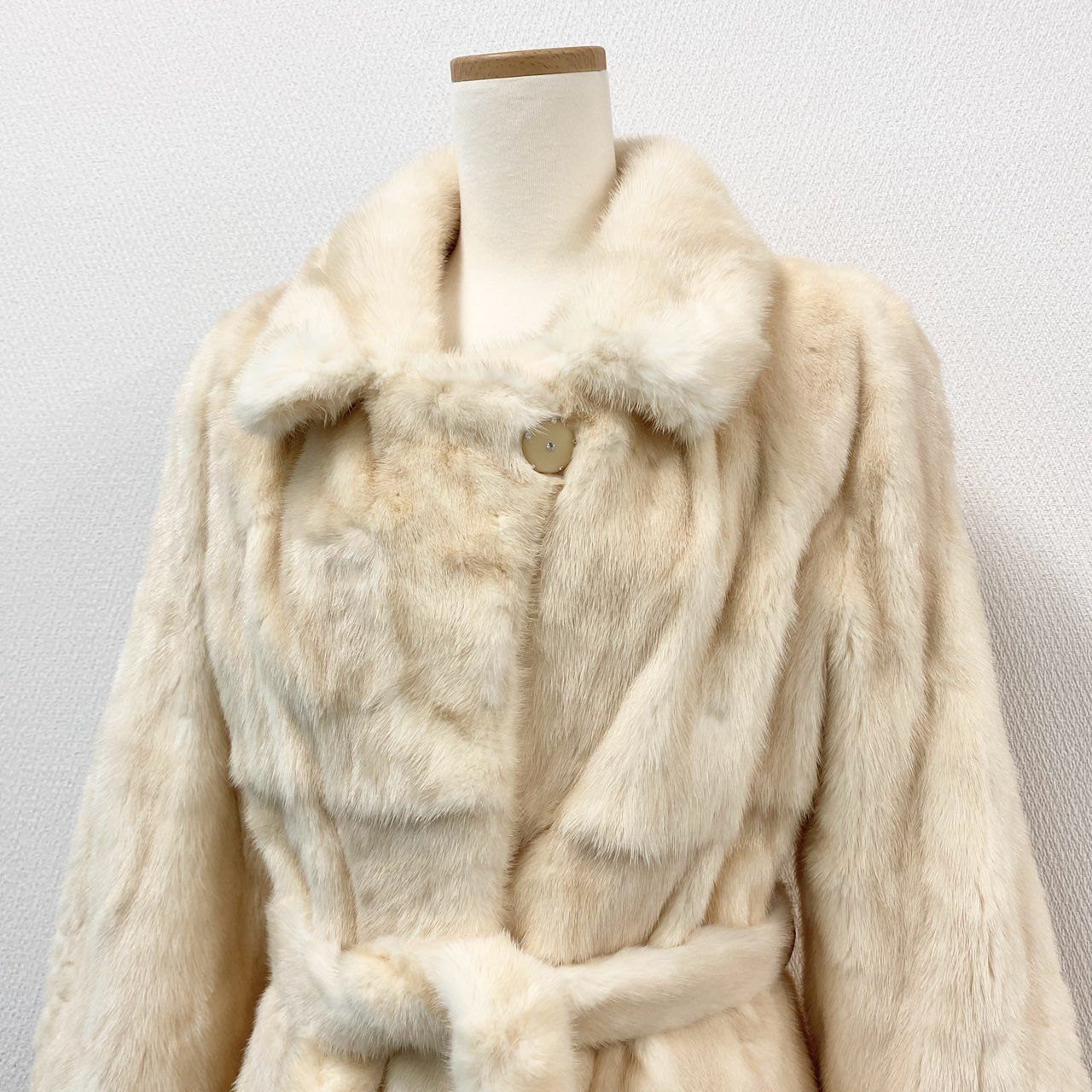 48k2 超 Pellicce Moda ペリーチェモーダ パールミンク フラワーカービングデザイン 超ロングコート 120cm ホワイト 最 本毛皮 MINK FURt18r GULLKHAN_COM