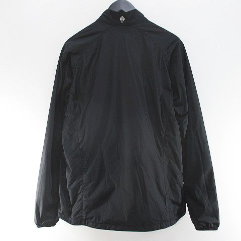 モンベル Montbell アウトドアウェア 1106647 ライトシェル アウター ジャケット M 黒系 ブラック ジップアップ 刺繍 起毛メッシュ裏地