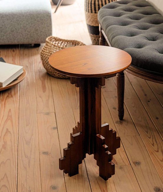 幾何学デザイン ピクセルラウンドサイドテーブル幅36cm サイドテーブル ナイトテーブル モダン ユニーク 793 MARWIL-DEMENAGEMENTS_CH