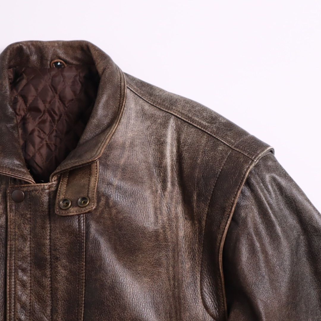 COOPER レザーブラウンジャケット 42 G1 90s 80s usa製 COOPER レザーブラウンジャケット 42 G1 90s 80s usa製 Vintage 80s