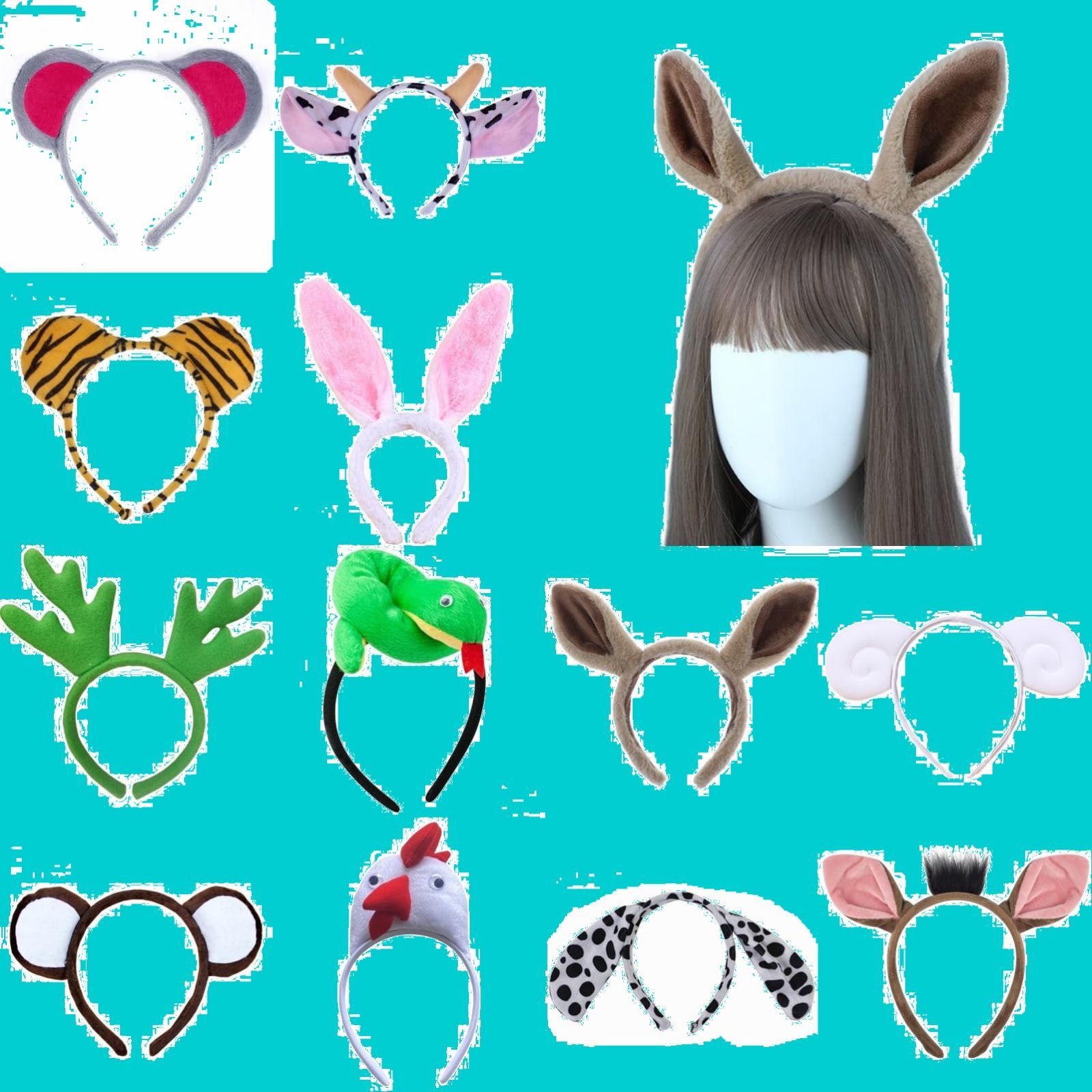 耳 カチューシャ 干支 十二支 動物 正月 ハロウィン コスプレ コスチューム 仮装 Cicogna アニマル 小道具 演劇 学芸会