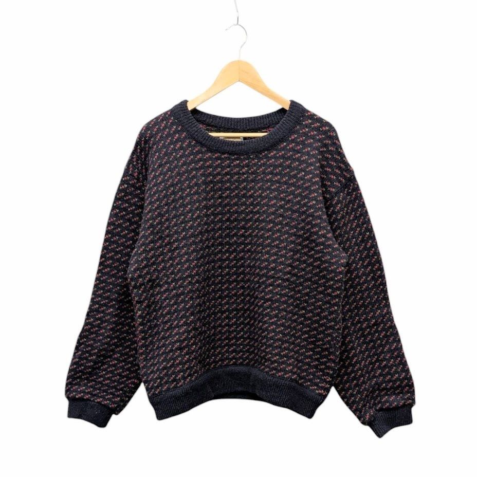 80s L.L.Bean エルエルビーン バーズアイ ニット セーター 古着 ヴィンテージ NORWAY製 サイズ M