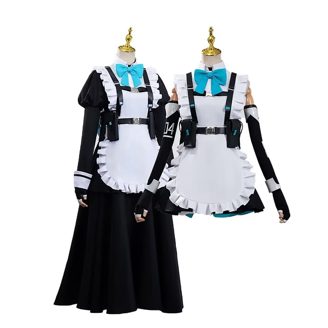 エルフ森林 飛鳥馬トキ ブルーアーカイブ メイド服 ショート丈 全セット衣装 品 撮影用 コスプレ用衣装 コスチューム 仮装 cosplay