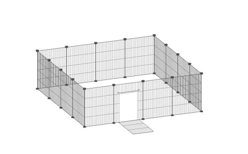 VENTOTA ドア付ペットフェンス バリアゲート プレイサークル 3545 網目スリムタイプ16枚 d6be8f6f