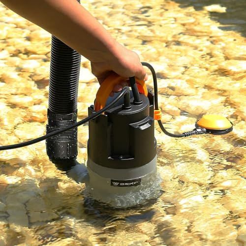 DEKO 水中ポンプ 400 W 底部入水式 汚水 清水用ポンプ 吐出量 7500 L H 最大揚程5 M循環ポンプ 水耕栽培 ウォーターポンプ 水族館給水 排水ポンプ 0789 df 04