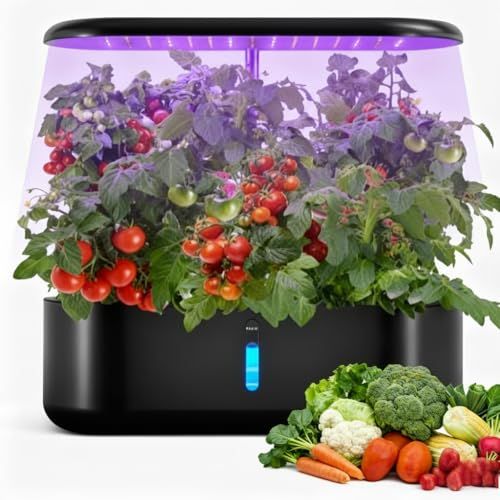 水耕栽培キット 室内家庭菜園 LEDライト付き 自動水循環システム 2段階栽培モード 高さ調整 10種類の野菜やハーブを同時に育てられる 家庭菜園キット 62 d 65 f 5