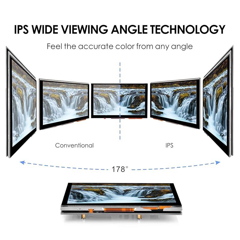 OSOYOO IPS 5 インチ TFT タッチスクリーン MIPI DSI コネクタ LCD ディスプレイ モニター Raspberry Pi 5 4 B 3 Model B 2 用 ラズベリーパイ 0