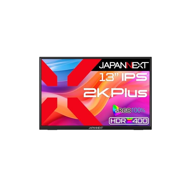 JAPANNEXT 13インチ モバイルモニター IPS パネル スマートケース付き Type C MAC PC対応 スピーカー内蔵 sRGB 非光沢 JN-MD-IPS13U2KP 1