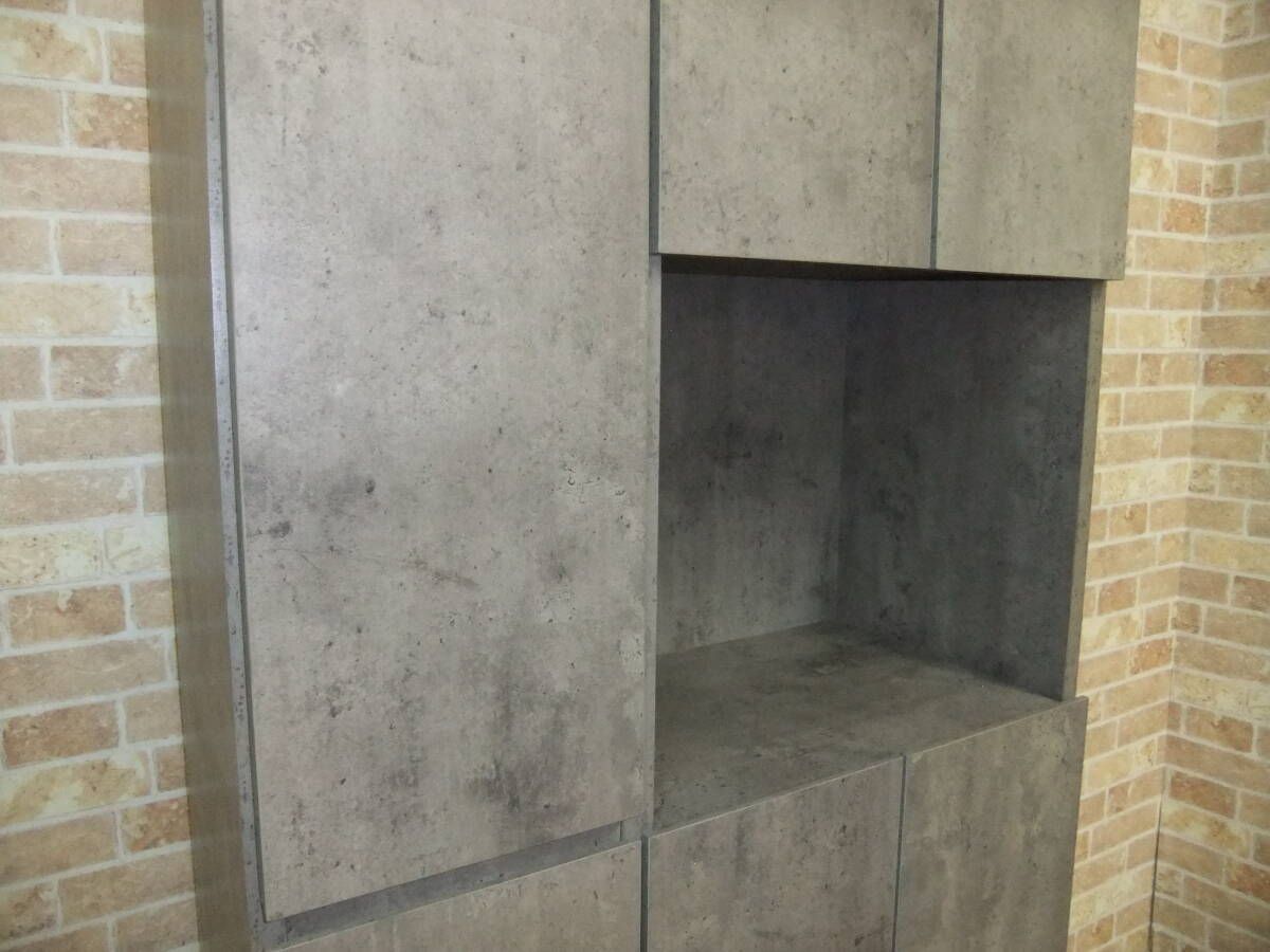 一部地域除く 国産品 下駄箱 玄関収納 コンクリート柄 シューズボックス 品 MARWIL-DEMENAGEMENTS_CH