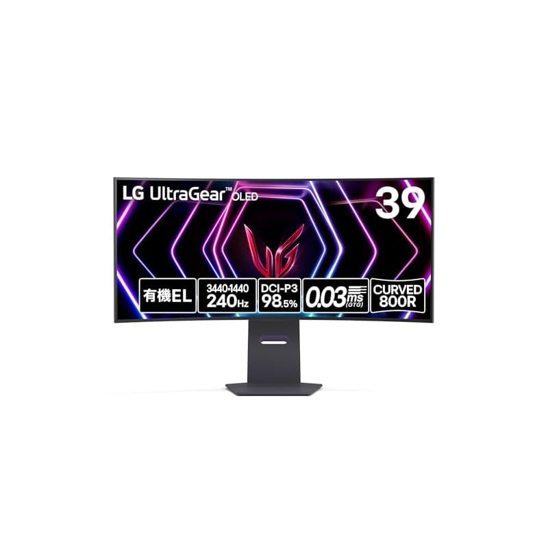 VGP 2025 Summer ゲーミング大賞 LG ゲーミング モニター UltraGear OLED -B 39インチ 有機EL 21 9 曲面 ウルトラワイド 240 Hz 0.03 ms GTG VESA Cl 0
