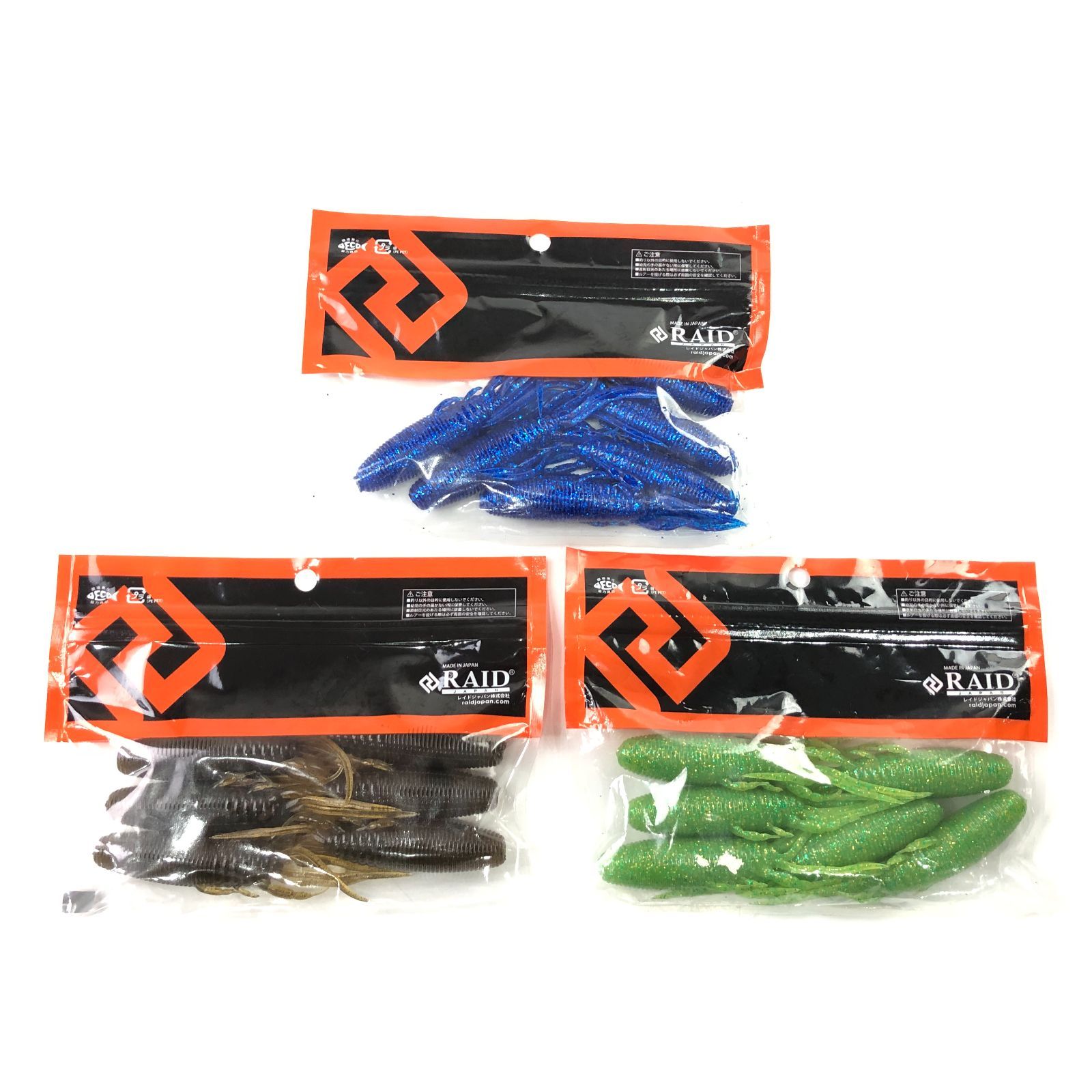 ワーム3点セット】 レイドジャパン バギークロー 丨RAID JAPAN BUGGY