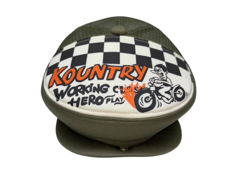 KAPITAL キャピタル カントリーレーサー キャップ カーキ ブラック アイボリー オレンジ 4 b 007563