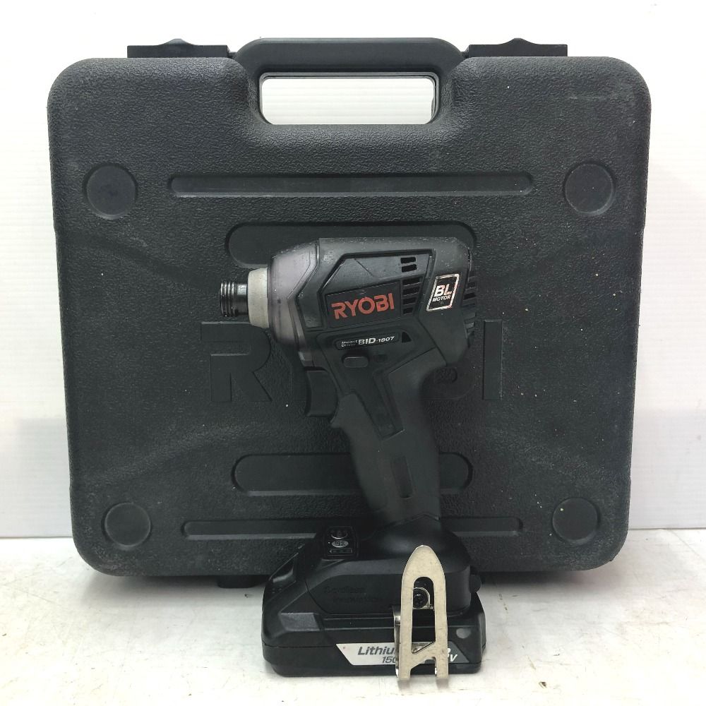 KYOCERA 京セラ RYOBI 18V 1.5Ah 充電式インパクトドライバー ケース 充電器 バッテリ2個セット BID-1807L1