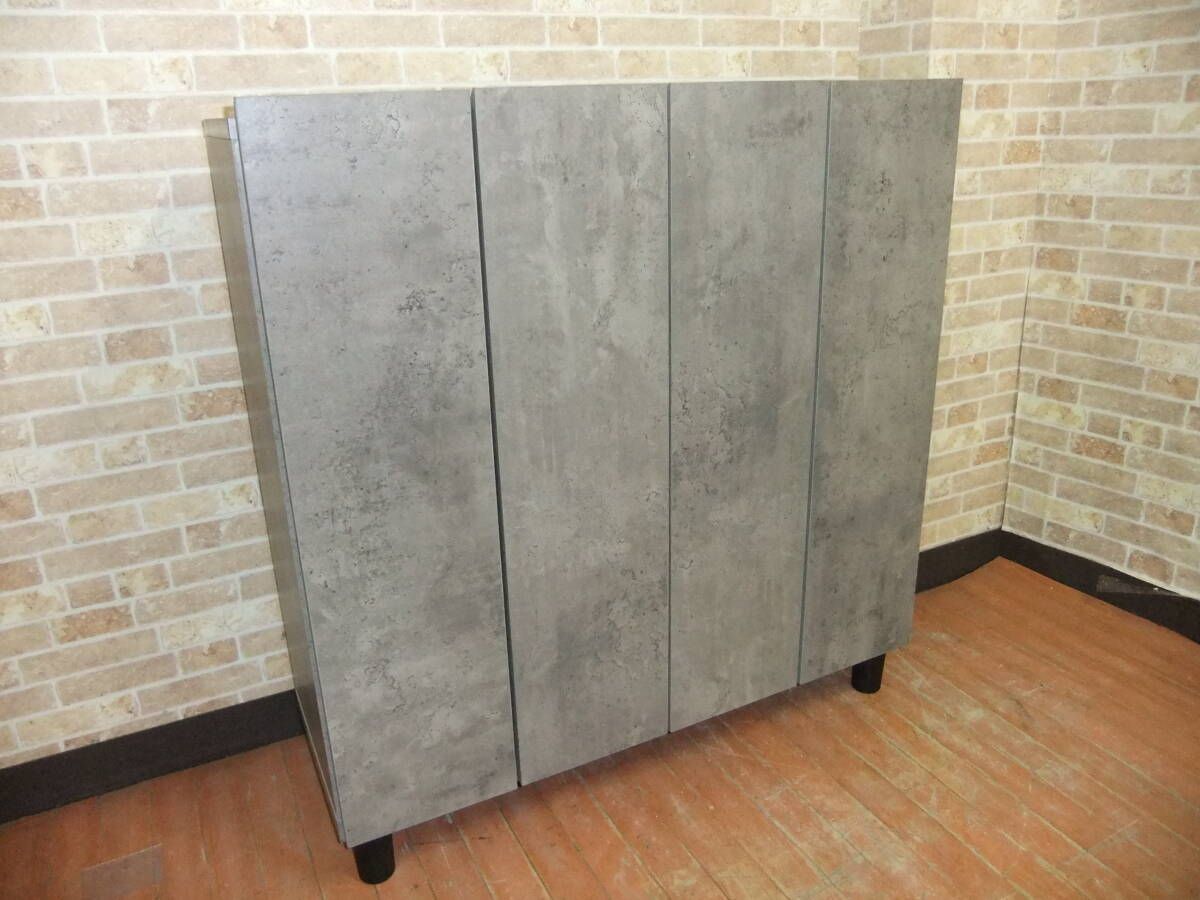 一部地域除く 下駄箱 玄関収納 国産品 コンクリート柄 品