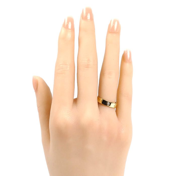 CARTIER カルティエ K18YG イエローゴールド ミニラブ ダイヤ リング 指輪 B4056150 10号 50 4.3g レディース FORTGASGNV_COM_BR