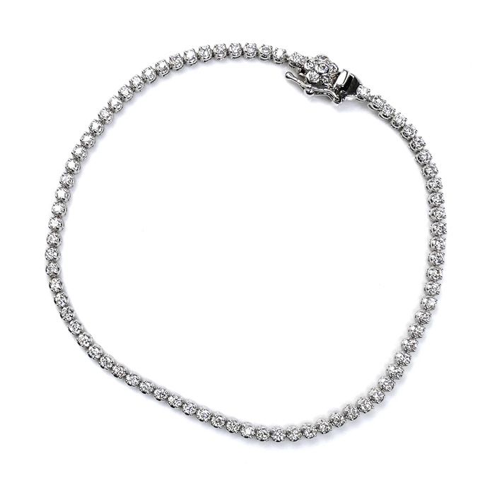 Ponte Vecchio ポンテヴェキオ K18WG ホワイトゴールド ブレスレット ダイヤモンド1.00ct 5.8g 17.5cm レディース