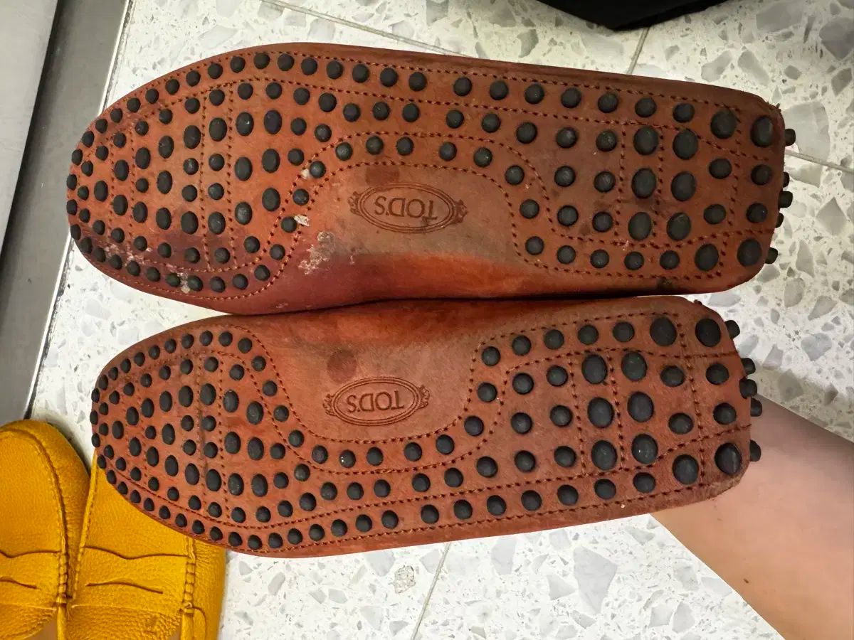 TOD S スウェード ドライビング シューズ オレンジ UK 7 260