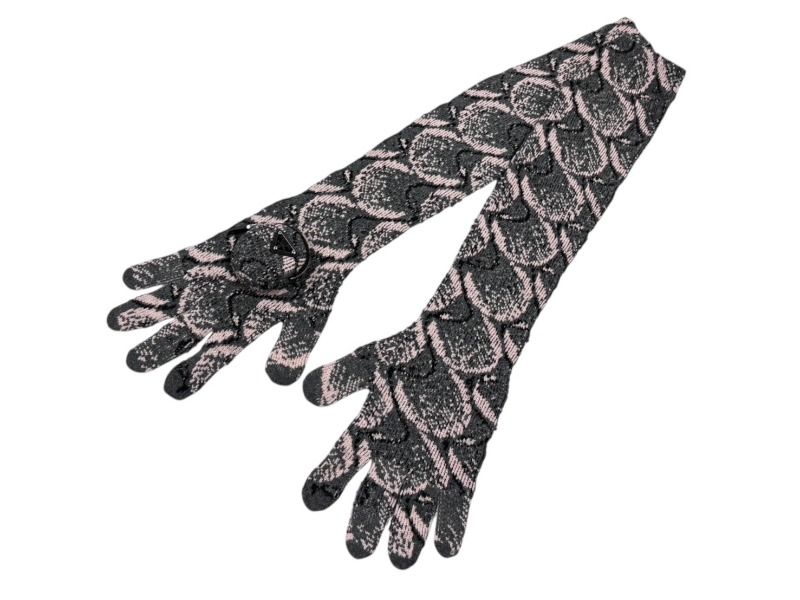 PRADA プラダ Wool Pocket Gloves ウール ポケット グローブ 21FW 27447 トライングルロゴ 手袋 総柄 4b006763