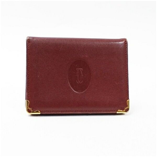 カルティエ マストドゥカルティエ 二つ折り カードケース 名刺入れ レザー