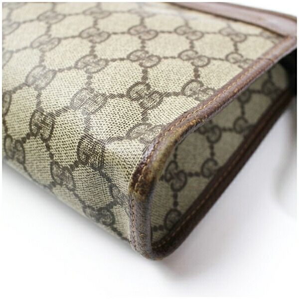 グッチ セカンドバッグ クラッチバッグ PVC レザー ベージュ ブラウン DECORATOM_COM_BR