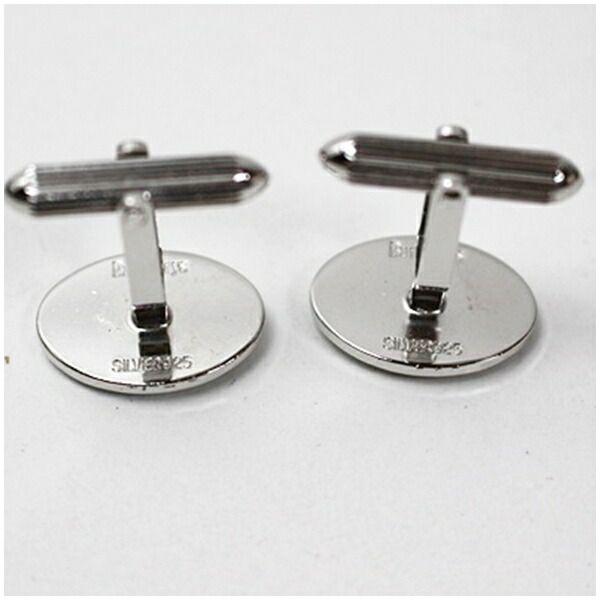 バーバリー ネクタイピン カフス セット シルバー グリーン Aランク