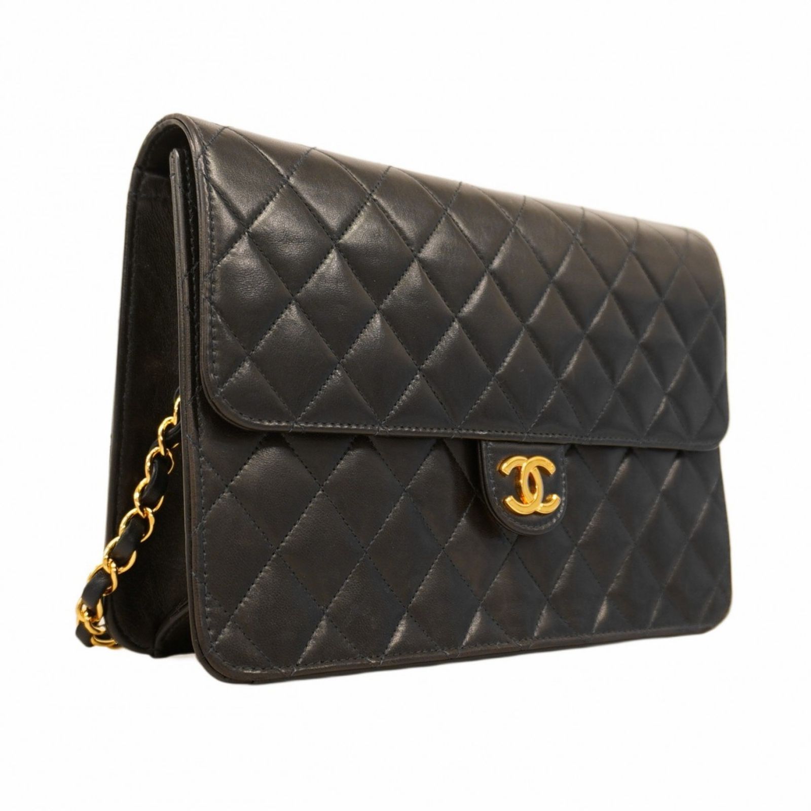 シャネル Chanel シャネル ショルダーバッグ マトラッセ チェーンショルダー ラムスキン ブラック レディース P1557788