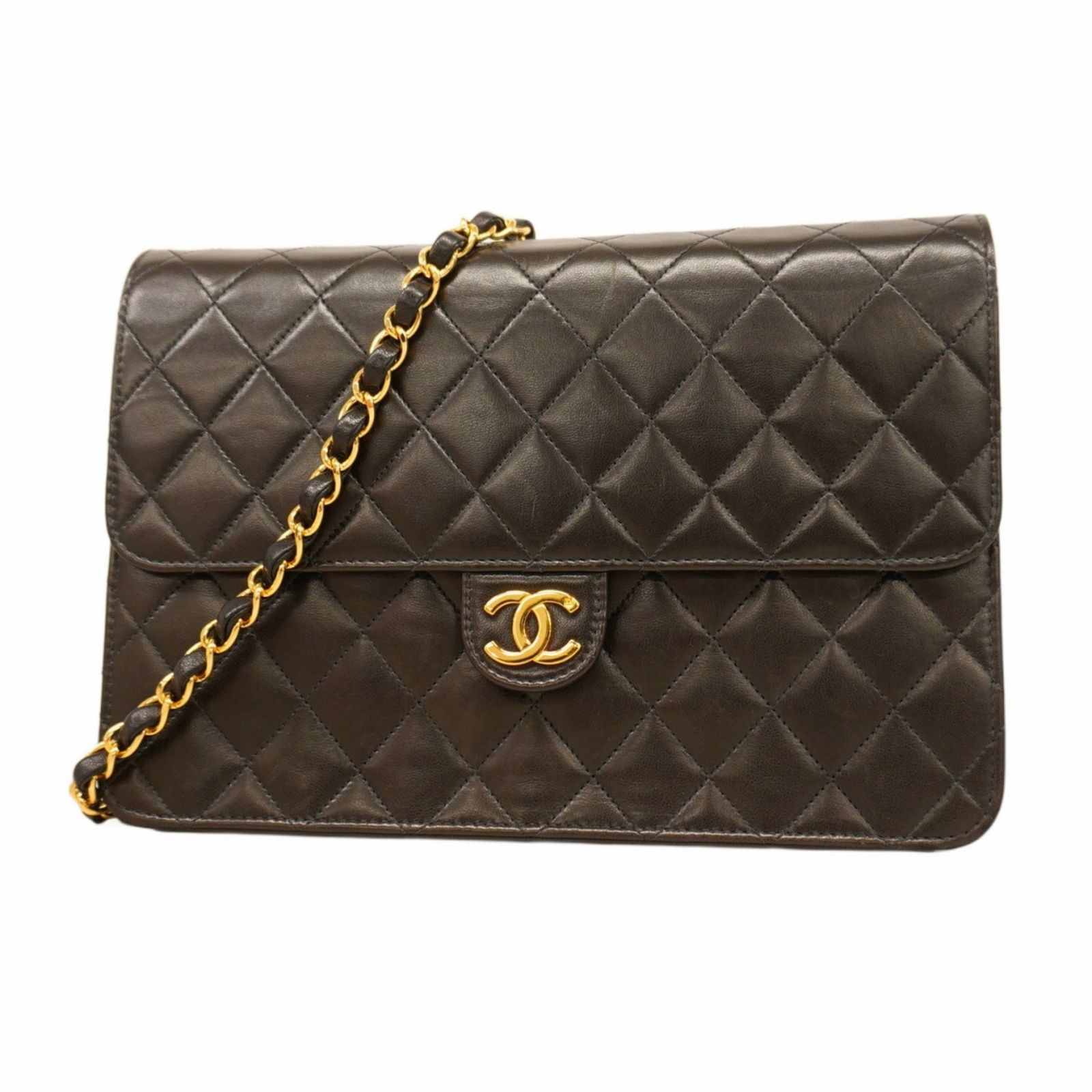 シャネル Chanel シャネル ショルダーバッグ マトラッセ チェーンショルダー ラムスキン ブラック レディース P1557788