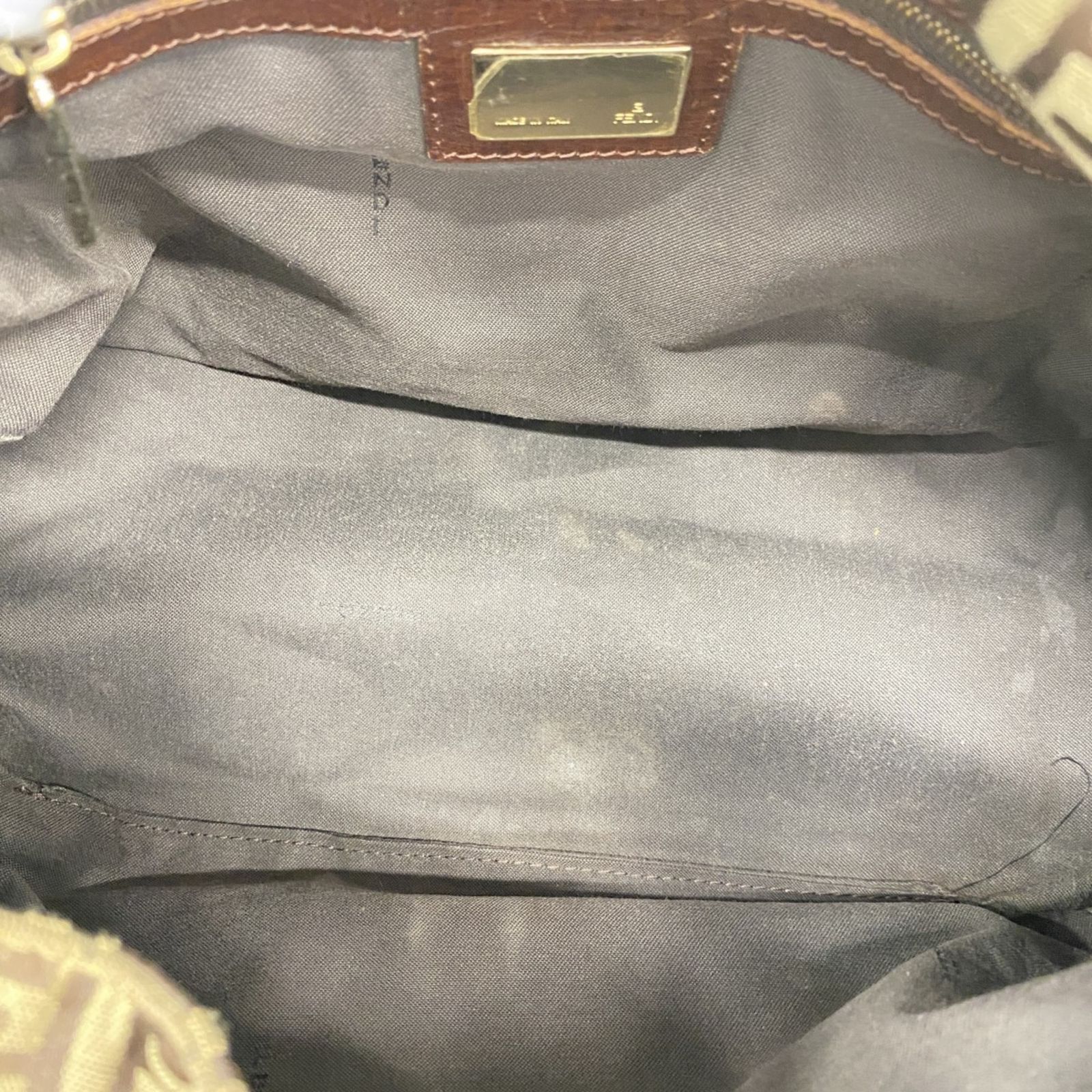 フェンディ Fendi フェンディ ハンドバッグ ズッキーノ マンマバケット ナイロンキャンバス ブラウン レディース DECORATOM_COM_BR