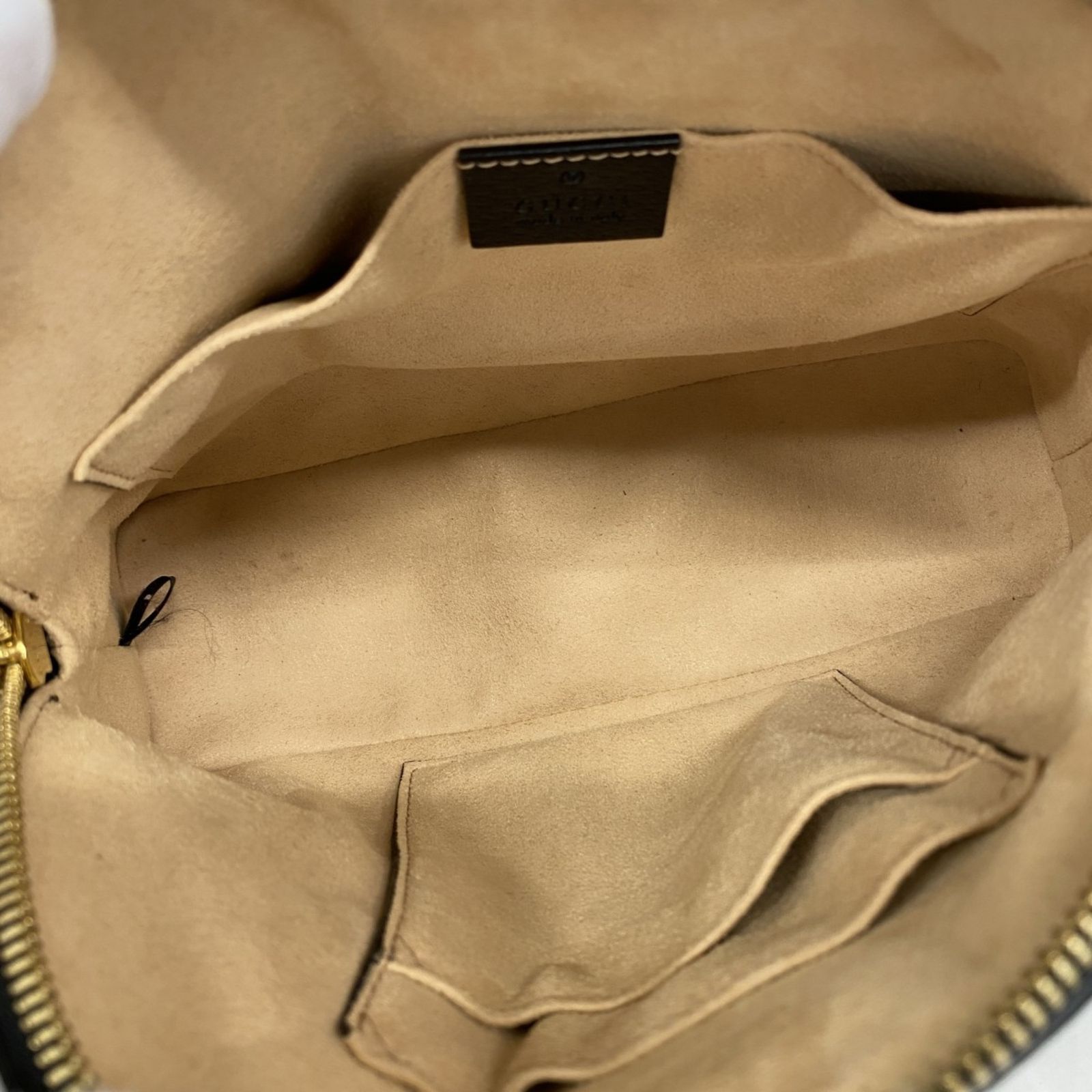 グッチ Gucci グッチ ショルダーバッグ シェリーライン GGマーモント 499621 レザー ブラック レディース DECORATOM_COM_BR