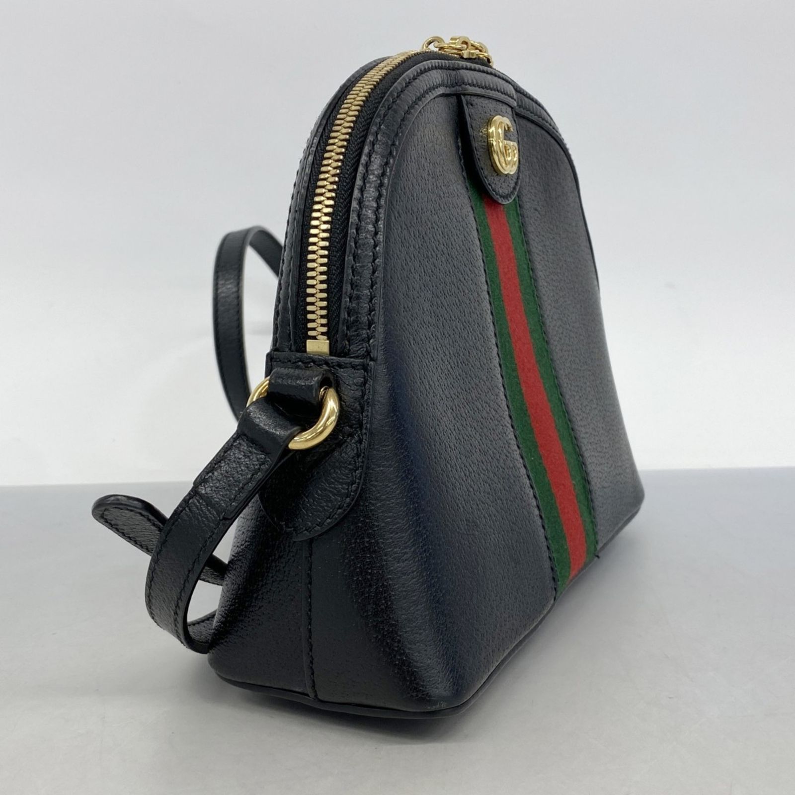 グッチ Gucci グッチ ショルダーバッグ シェリーライン GGマーモント 499621 レザー ブラック レディース