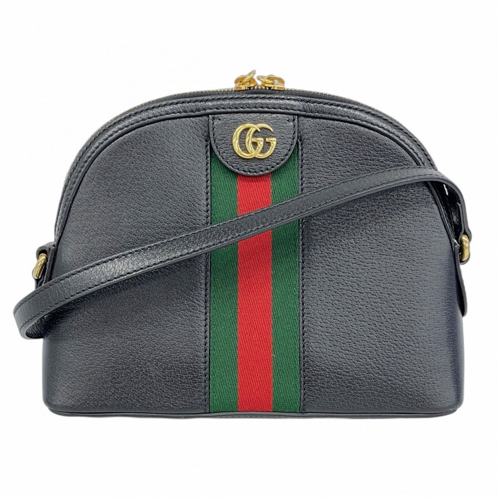 グッチ Gucci グッチ ショルダーバッグ シェリーライン GGマーモント 499621 レザー ブラック レディース
